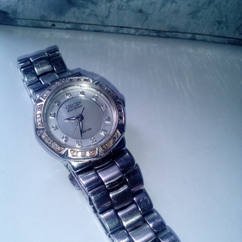 Citizen Eco Drive Diamond Watch Mother of Pearl